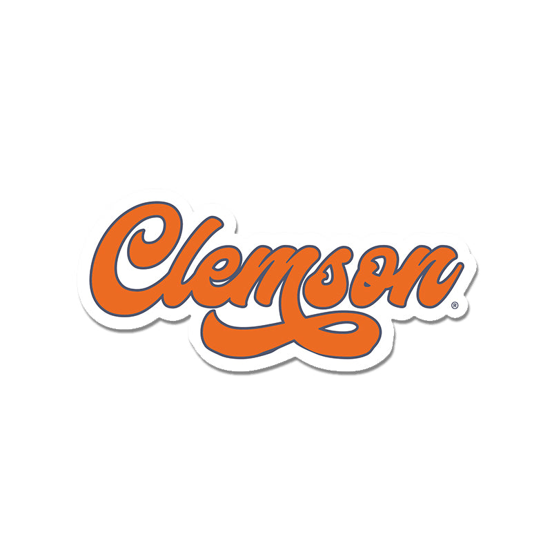 Clemson Retro Script Decal