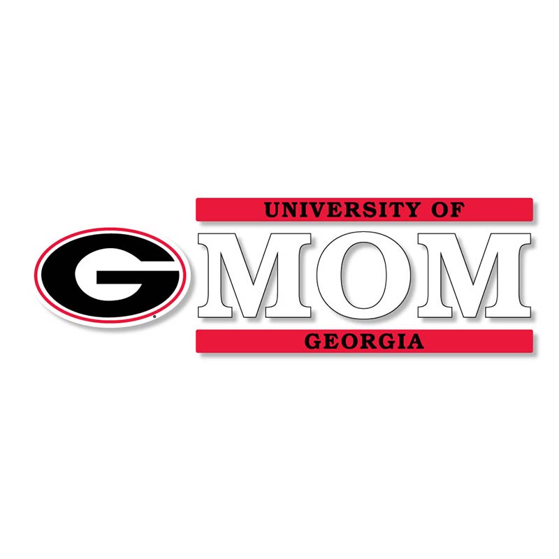 6" UGA Mom Stacked Decal